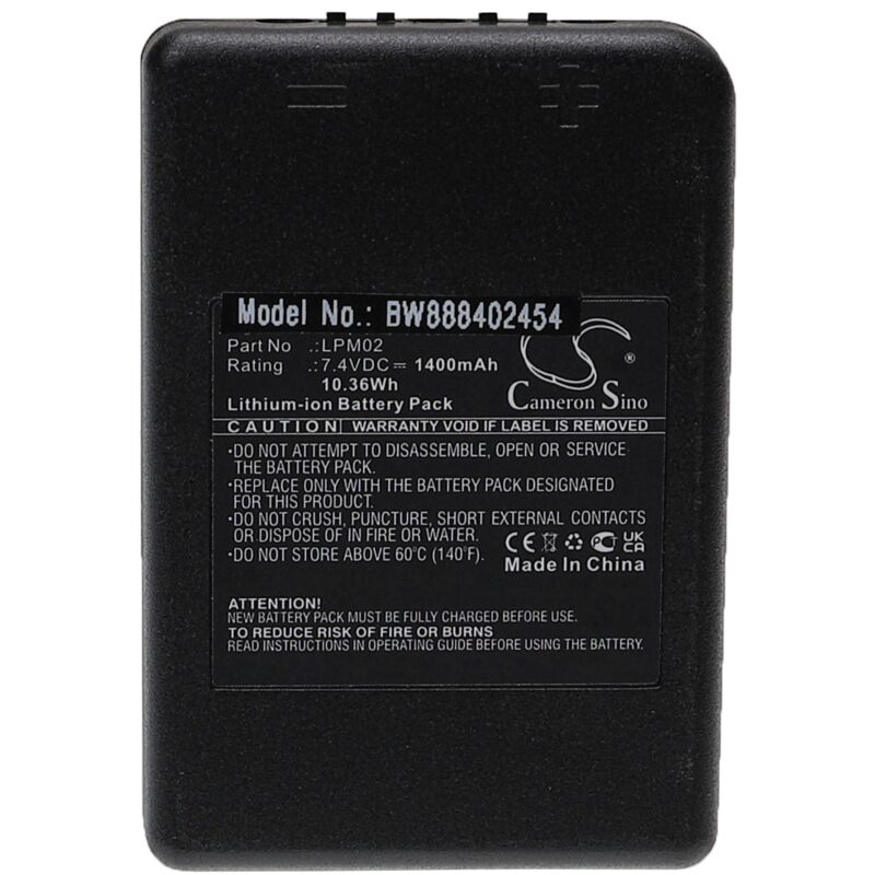 Batterie remplacement pour Autec LPM02, R0BATT00E08A0 pour opérateur télécommande industrielle (1400mAh, 7,4V, Li-ion) - Vhbw