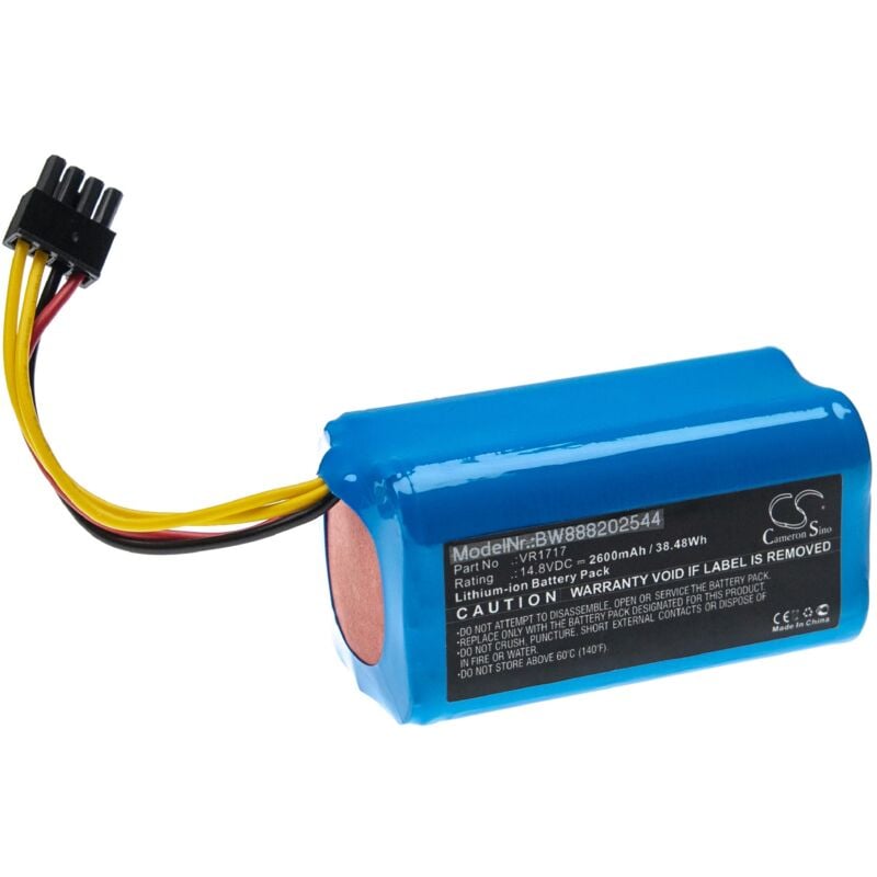 Batterie remplacement pour blaupunkt 6.60.40.04-0, 6.60.40.05-0 pour robot électroménager (2600mAh, 14,8V, Li-ion) - Vhbw