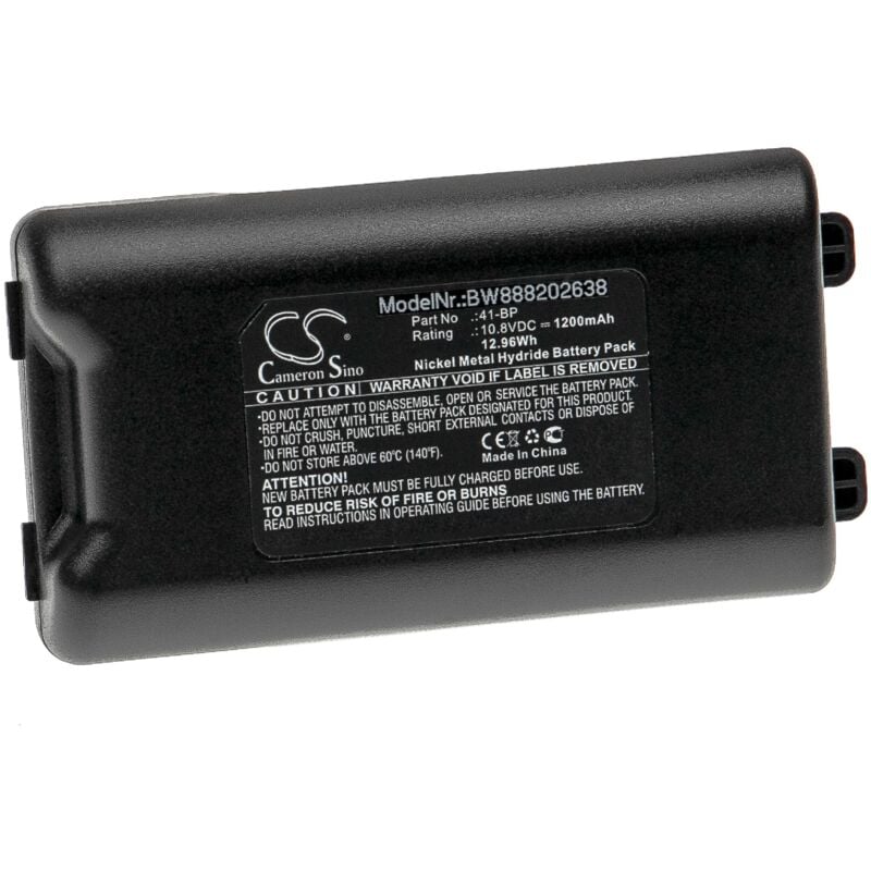 Batterie remplacement pour Brady 41-BP pour imprimante, scanner, imprimante d'étiquettes (1200mAh, 10,8V, NiMH) - Vhbw