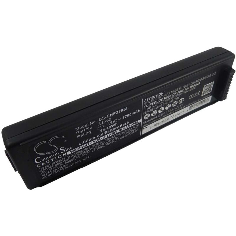 Batterie remplacement pour Canon 2446B003, LB-60, K30274 pour imprimante, scanner, imprimante d'étiquettes (2200mAh, 11,1V, Li-ion) - Vhbw