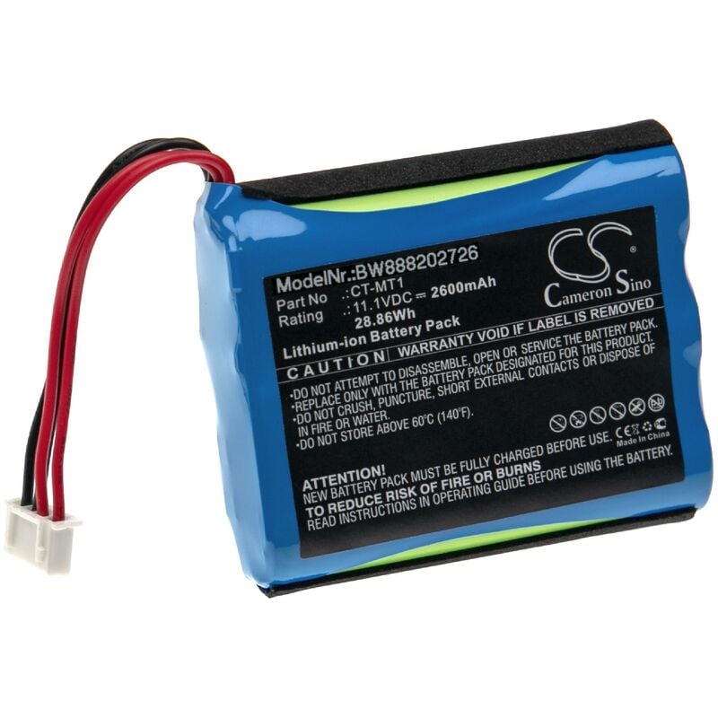 Batterie remplacement pour Clarke-Tech CT-MT1 pour outil de mesure (2600mAh, 11,1V, Li-ion) - Vhbw