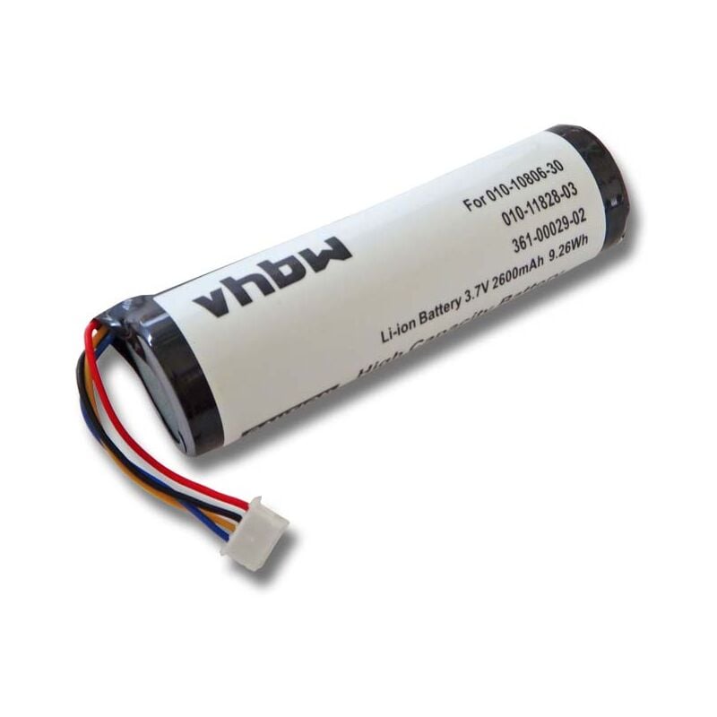 Batterie remplacement pour Garmin 361-00029-04, 361-00029-02, 010-11828-03, 010-10806-30 pour collier de dressage (2600mAh, 3,7V, Li-ion) - Vhbw
