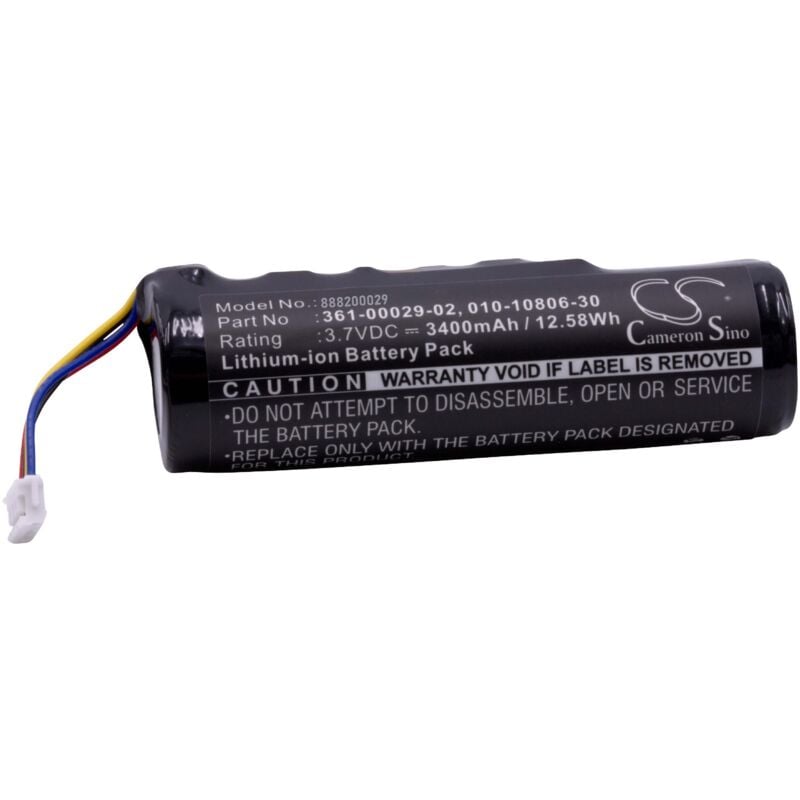 Batterie remplacement pour Garmin 361-00029-04, 361-00029-02, 010-11828-03, 010-10806-30 pour collier de dressage (3400mAh, 3,7V, Li-ion) - Vhbw