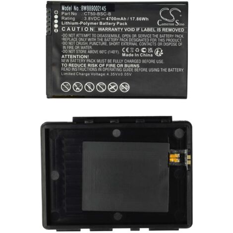 vhbw Batterie remplacement pour Honeywell CT50-BSC-B, 318-055-018 pour ordinateur mobile PDA scanner (4700mAh, 3,8V, Li-polymère)