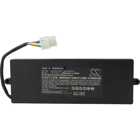 vhbw Batterie remplacement pour Husqvarna 535 04 06-01, 535 05 85-01, 5350620-01, 535062001 pour robot tondeuse (1800mAh, 12V, NiMH)