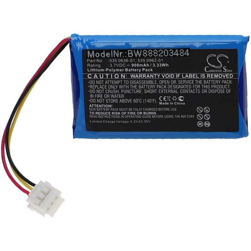 vhbw Batterie remplacement pour Husqvarna 575 24 24-03 pour GPS de tondeuse (900mAh, 3,7V, Li-polymère)
