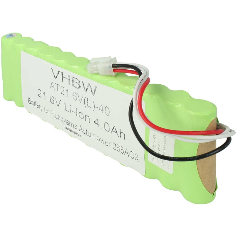 Batterie remplacement pour Husqvarna 597 21 32-02, 597 21 32-03 pour robot tondeuse (4000mAh, 21,6V, Li-ion) - Vhbw