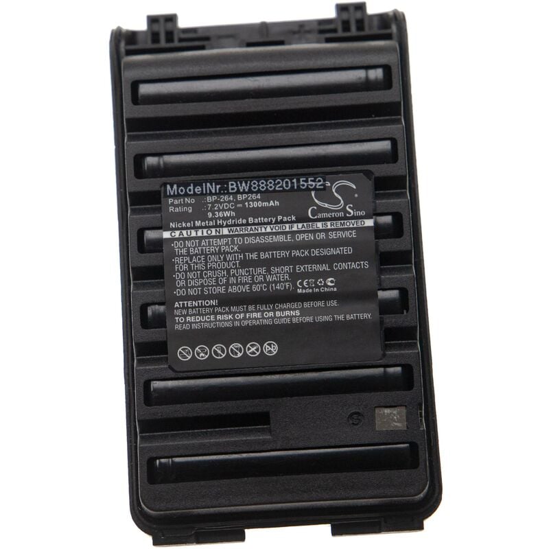 Vhbw - 1x Batterie compatible avec Icom IC-V80, IC-U80, IC-V80E radio talkie-walkie (1300mAh, 7,2V, NiMH)