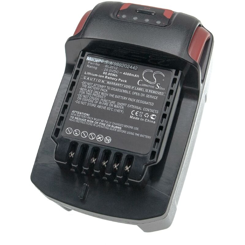 Vhbw - Batterie compatible avec Ingersoll Rand IRC-W7150-K2, IRR3150-K2, IRTR3150-K2, IRTW7150 outil électrique (4000 mAh, Li-ion, 20 v)
