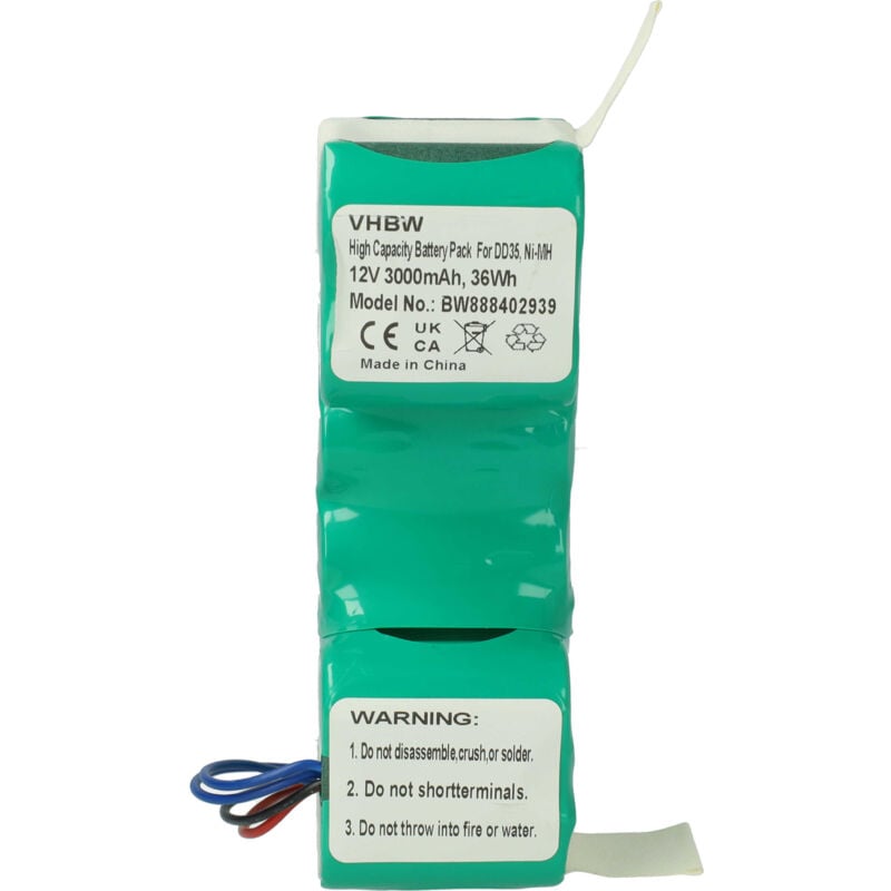 Batterie remplacement pour iRobot 4720110, Combo pour robot électroménager (3000mAh, 12V, NiMH) - Vhbw
