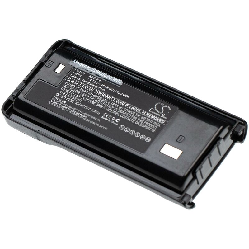 Batterie remplacement pour Kenwood KNB-69L pour radio talkie-walkie (2600mAh, 7,4V, Li-ion) - Vhbw
