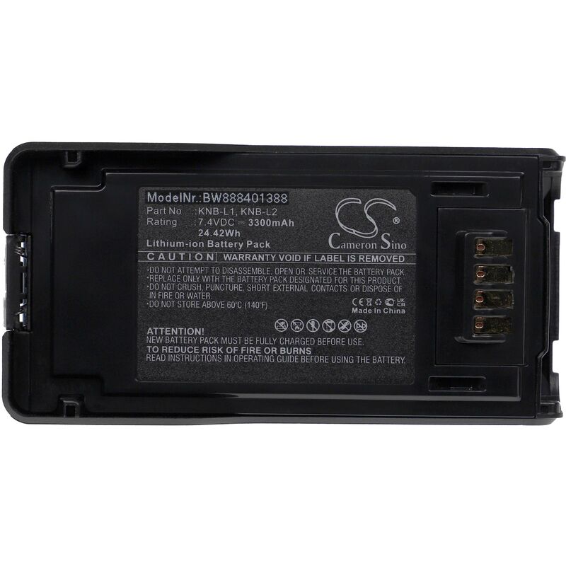 Batterie remplacement pour Kenwood KNB-N4, KNB-N4M pour radio talkie-walkie (3 300mAh, 7,4V, Li-ion) - Vhbw