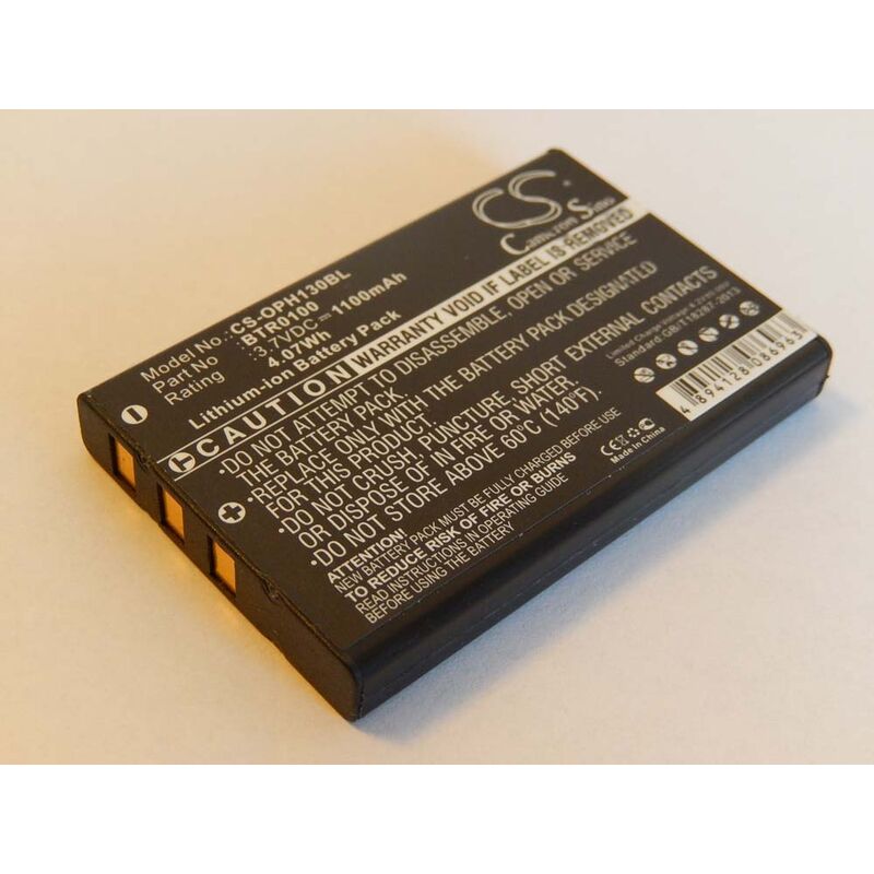 Vhbw - Batterie remplacement pour Keyence BT-B10, BT-B60, bt-libs, BT-WB2 pour scanner de code-barre pos (1000mAh, 3,6V, Li-ion)