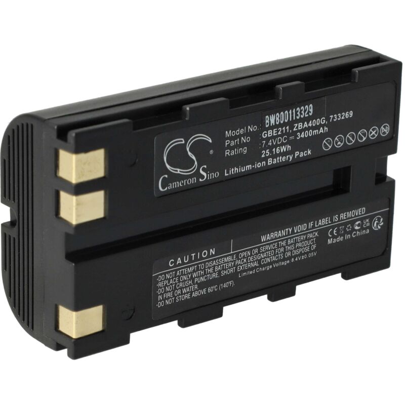 Vhbw - Batterie remplacement pour Leica GEB212, GEB221, GEB90 pour dispositif de mesure laser, outil de mesure (3400mAh, 7,4V, Li-ion)