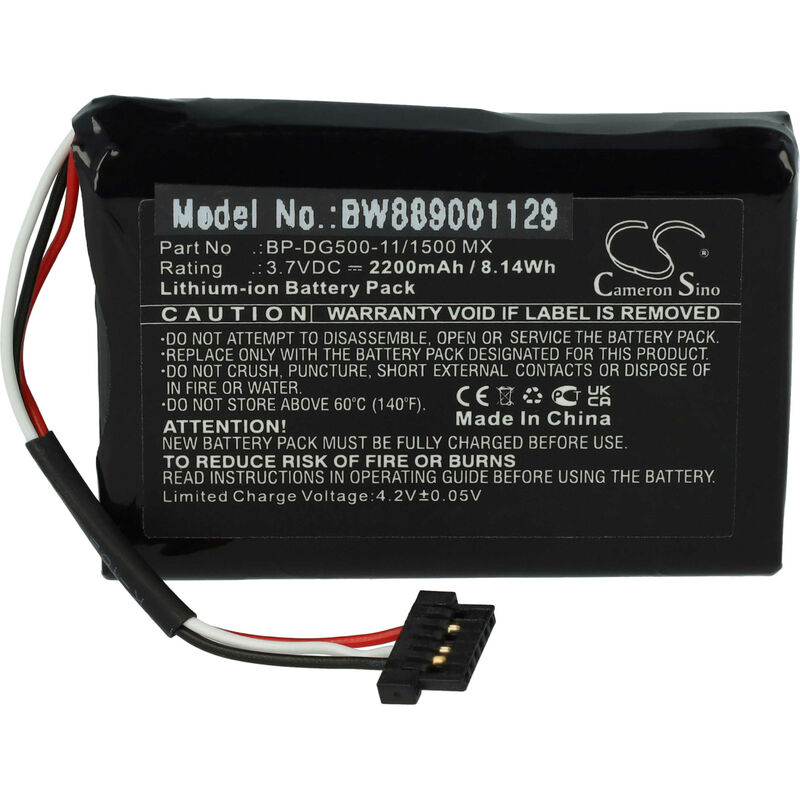 vhbw Batterie remplacement pour Magellan BP-DG500-11/1500 MX pour GPS compteur de vélo (2200mAh, 3,7V, Li-ion)