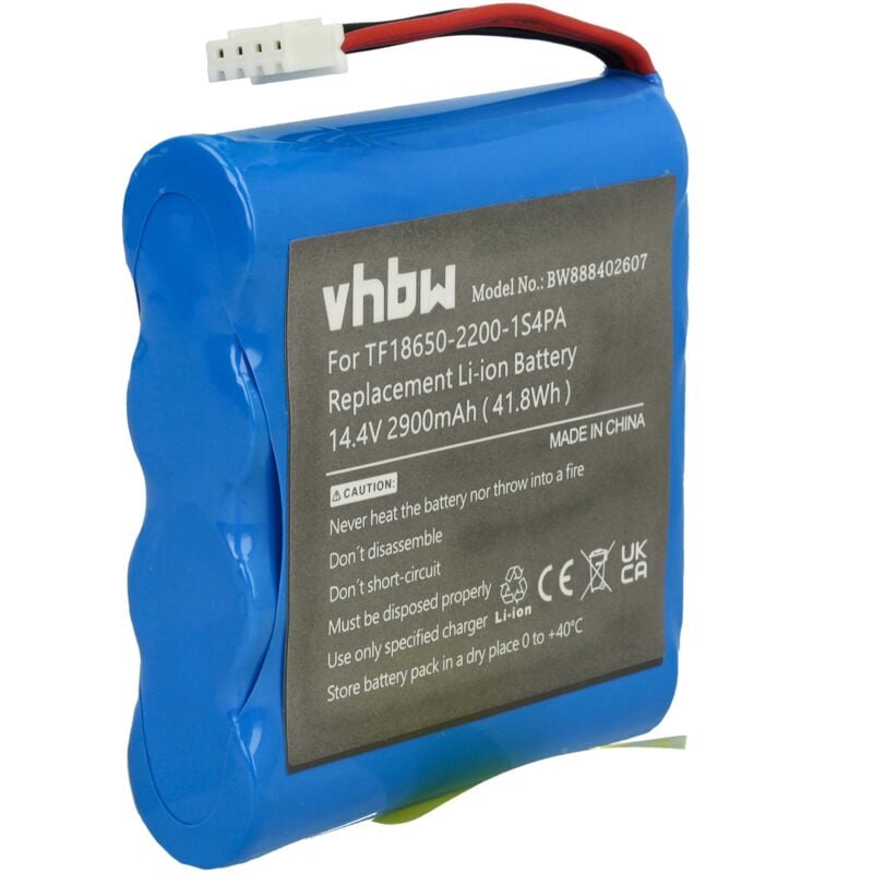 Batterie remplacement pour Marshall TF18650-2200-1S4PA pour enceinte, haut-parleurs (2900mAh, 14,4V, Li-ion) - Vhbw