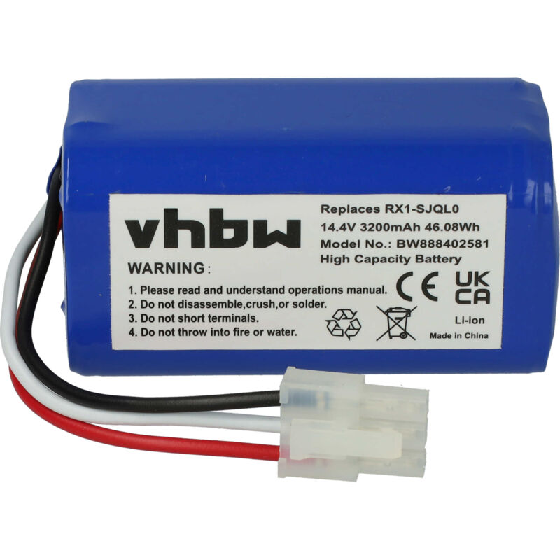 Vhbw - Batterie remplacement pour Miele EBGETRHA005823, EBGETRHF000309, 09793462 pour robot électroménager (3200mAh, 14,4V, Li-ion)