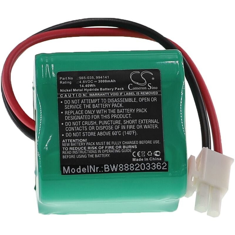 vhbw Batterie remplacement pour Mosquito Magnet MM565035, 565-035, 9994141 pour pièges à moustiques, lampe anti-insecte (3000mAh, 4,8V, NiMH)