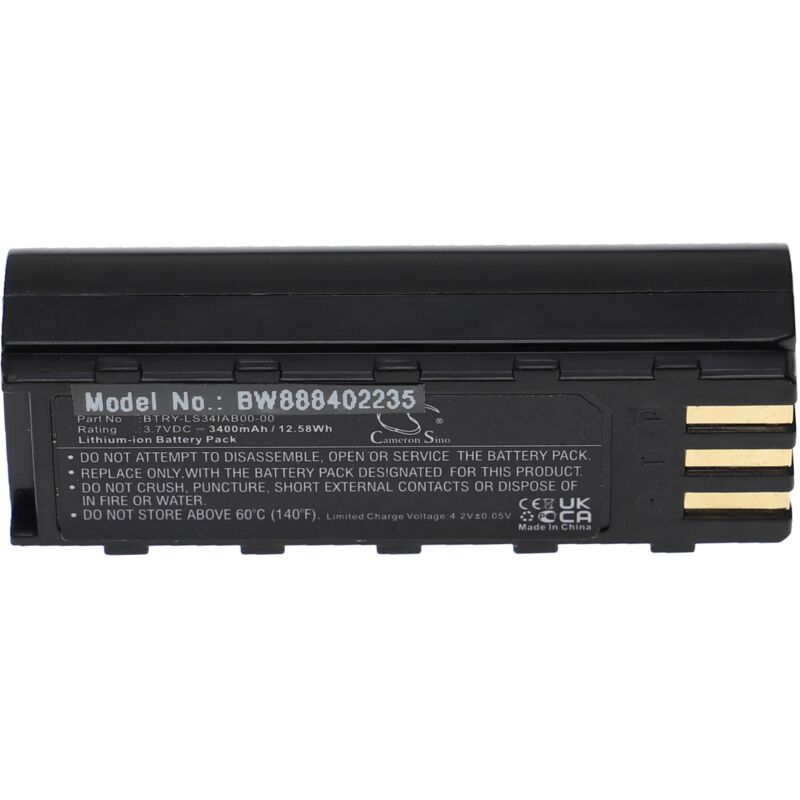 Batterie remplacement pour Motorola 21-62606-01 pour scanner de code-barre pos (3400mAh, 3,7V, Li-ion) - Vhbw