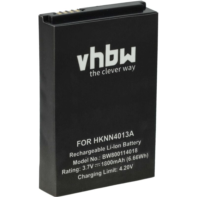 Batterie remplacement pour Motorola BT90, HKLN4440B, HKNN4013A, HKNN4013B, SNN5759, SNN5765 pour radio talkie-walkie (1800mAh, 3,7V, Li-ion) - Vhbw