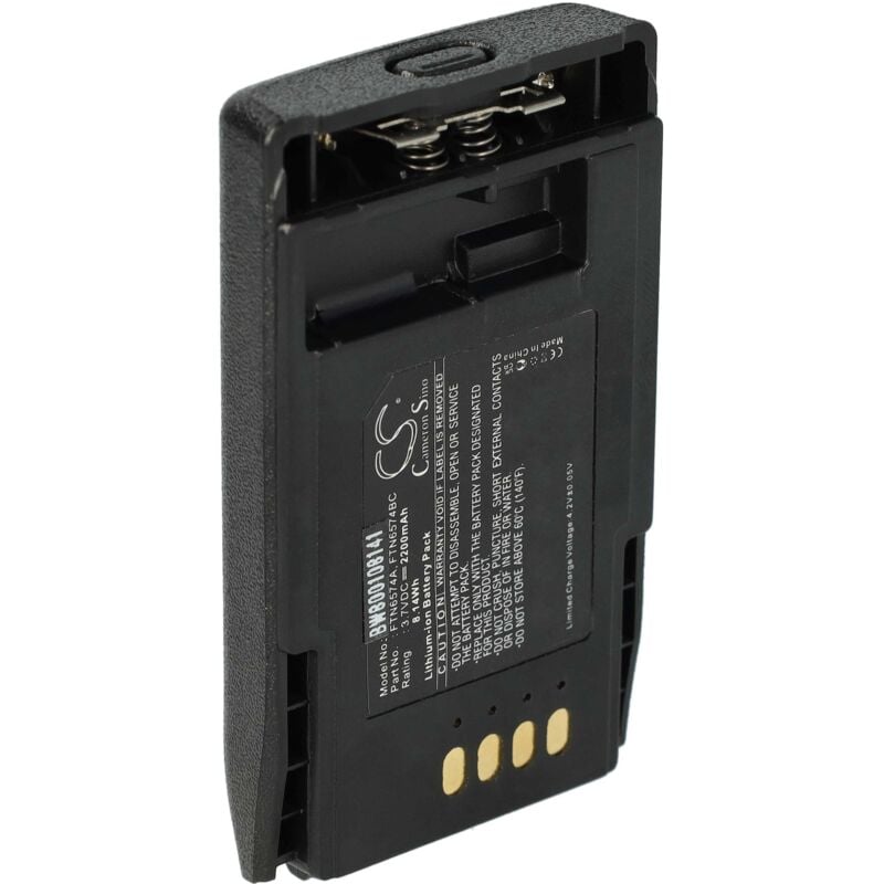 Vhbw - Batterie remplacement pour Motorola AP-6574, PMNN4351, FTN6574BC, PMNN4351A, FTN6574A, FTN6574 pour radio talkie-walkie (2200mAh, 3,7V, Li-ion)