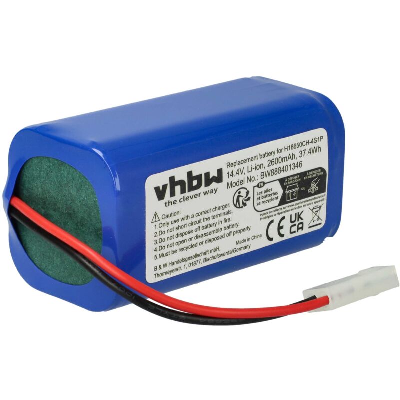 Batterie remplacement pour myVacBot Li-026418 pour aspirateur, robot électroménager (2600mAh, 14,8V, Li-ion) - Vhbw