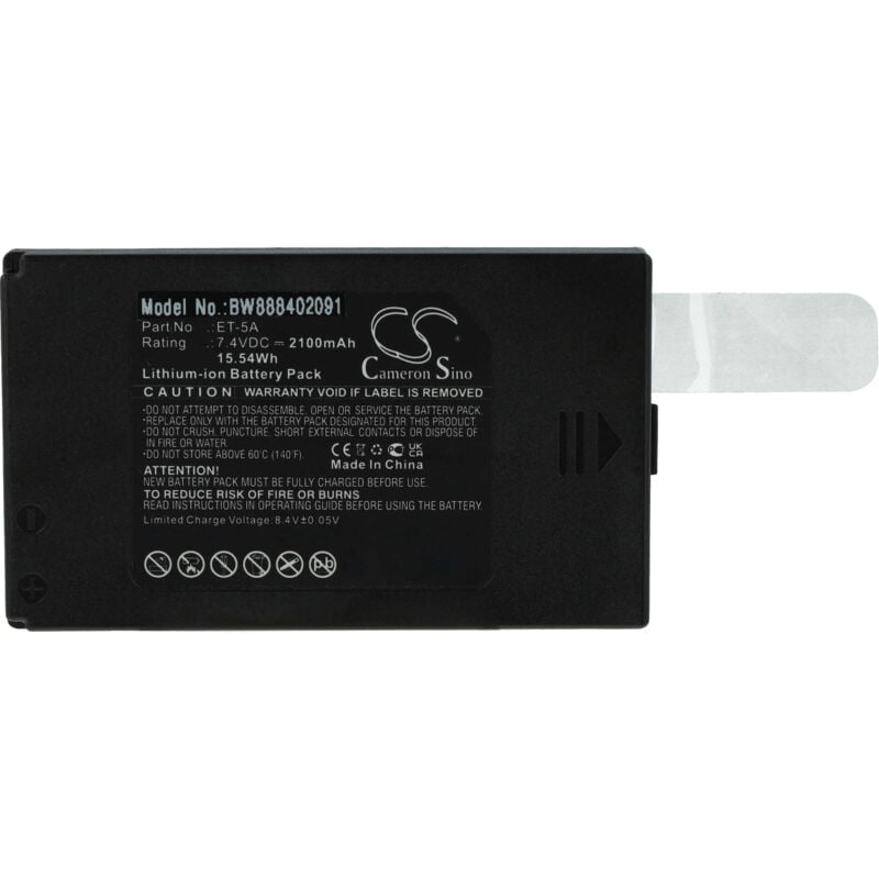 Vhbw - Batterie remplacement pour New Pos ET-5A pour scanner de code-barre pos (2100mAh, 7,4V, Li-ion)
