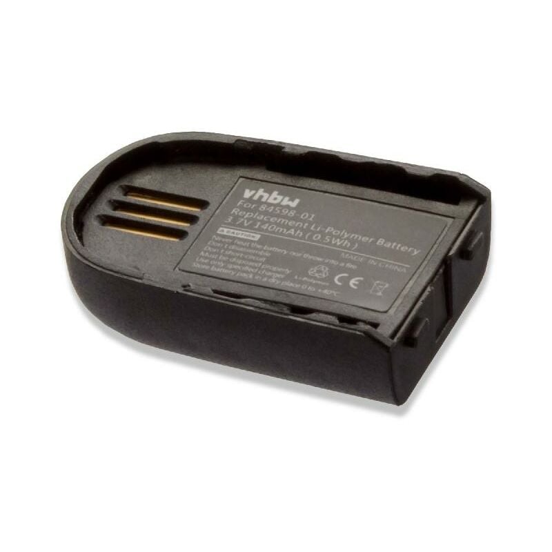 Batterie remplacement pour Plantronics 204755-01, 82742-01, 84598-01 pour casque audio, écouteurs sans fil (140mAh, 3,7V, Li-polymère, noir) - Vhbw