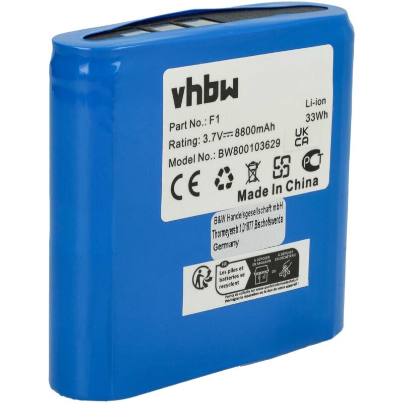 Vhbw - Batterie remplacement pour Pure ChargePAK F1, F1 pour radio (8800mAh, 3,7V, Li-ion)