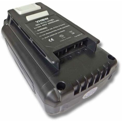 vhbw Batterie remplacement pour Ryobi BPL3626, BPL3626D, BPL3640, BPL3640D, BPL3650, BPL3650D, OP4015 pour outil électrique (3000 mAh, Li-ion, 40 V)