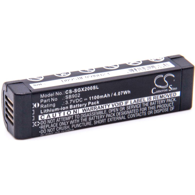 Batterie remplacement pour Shure SB902, SB902A pour système de radio numérique, émetteur de poche numérique (1100mAh, 3,7V, Li-ion) - Vhbw