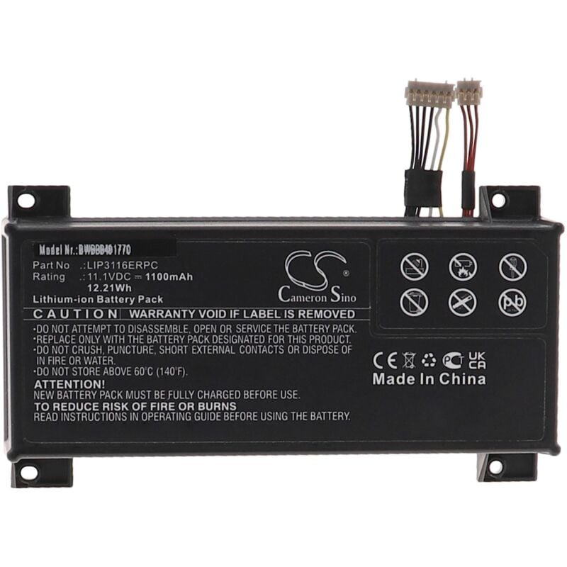 Vhbw - Batterie remplacement pour Sony LIP3116ERPC pour vidéoprojecteur (1100mAh, 11,1V, Li-ion)