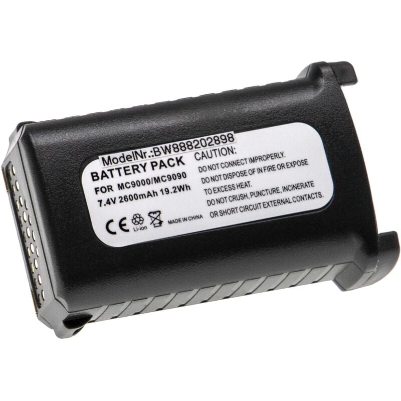vhbw Batterie remplacement pour Symbol 21-61261-01, 21-65587-01, 21-65587-02, 21-65587-03 pour ordinateur handheld (2600mAh, 7,4V, Li-ion)