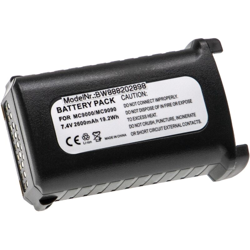 Vhbw - Batterie remplacement pour Symbol 82-111734-01, BRTY-MC90SAB00-01, BTRY-MC90GKAB0E-10 pour ordinateur handheld (2600mAh, 7,4V, Li-ion)