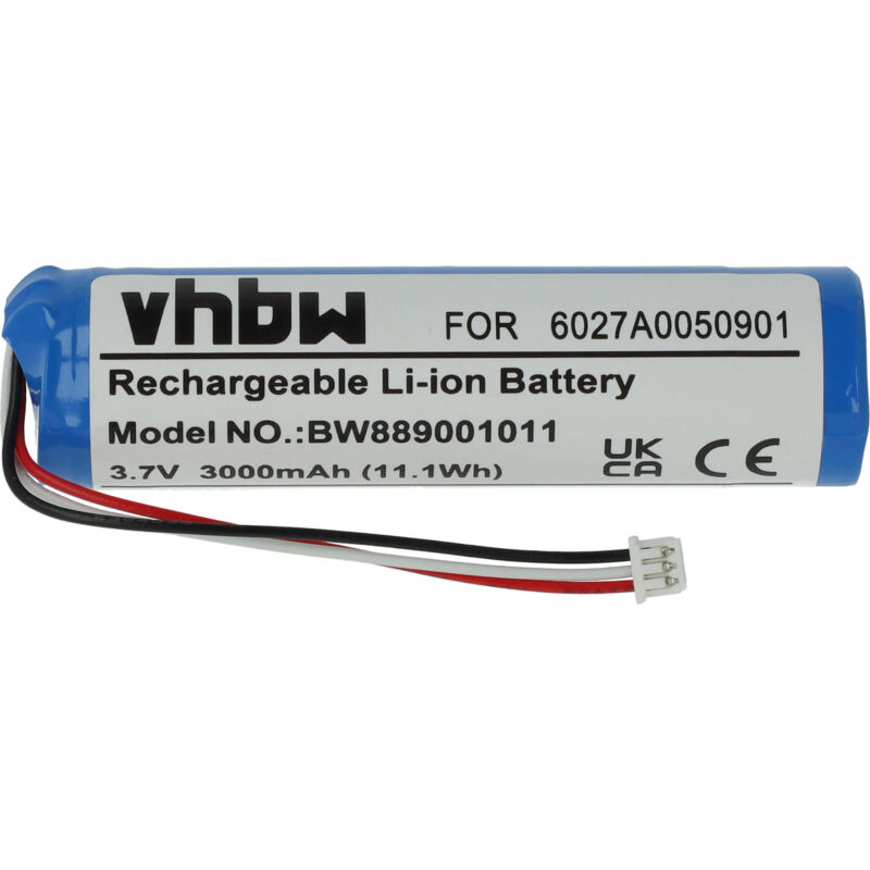 vhbw Batterie remplacement pour TomTom 6027A0050901, 6027A0131301, L5, MALAGA pour GPS, appareil de navigation (3000mAh, 3,7V, Li-ion)