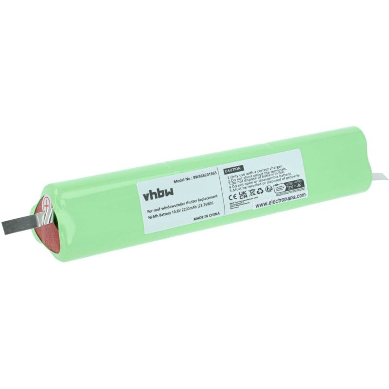 Vhbw - Batterie remplacement pour Velux 946933, 946930 pour volet roulant de fenêtre (2200mAh, 10,8V, NiMH)