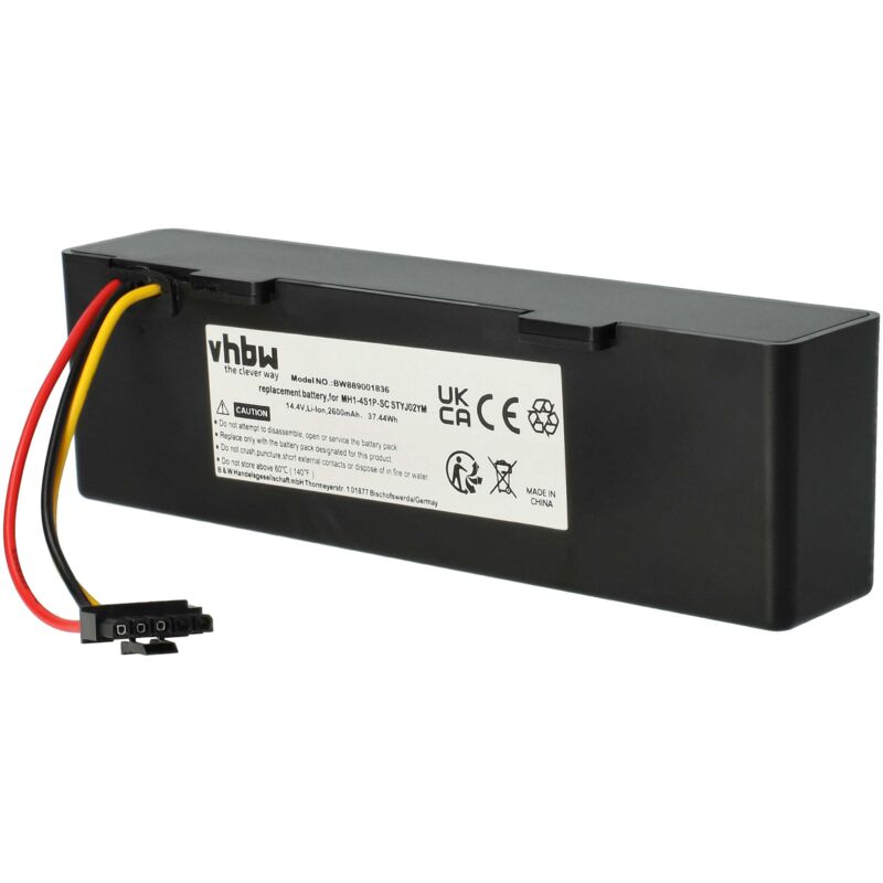 Batterie remplacement pour Xiaomi MH1-4S1P-SC, STYJ02YM pour robot électroménager (2600mAh, 14,4V, Li-ion) - Vhbw