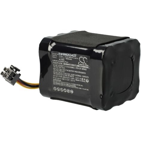 vhbw Batterie remplacement pour Vorwerk 20884-1, 4NCR18650P2-C001A, 4NCR18650P2-C002A pour aspirateur (6000mAh, 14,4V, Li-ion)
