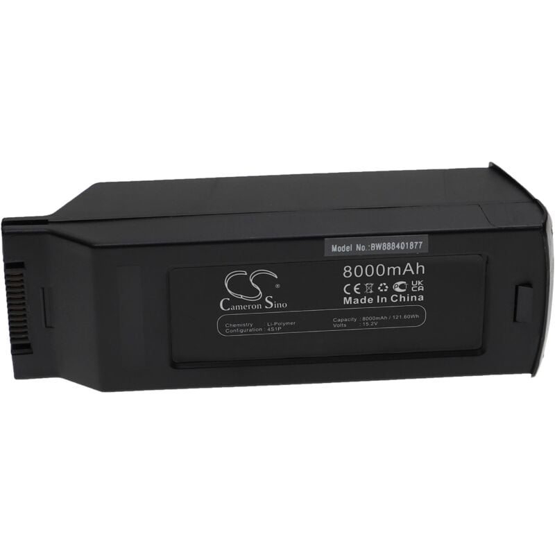 Batterie remplacement pour Yuneec YUNTYH3B4S5250, YUNTYHP101 pour drone (8000mAh, 15,2V, Li-polymère) - Vhbw