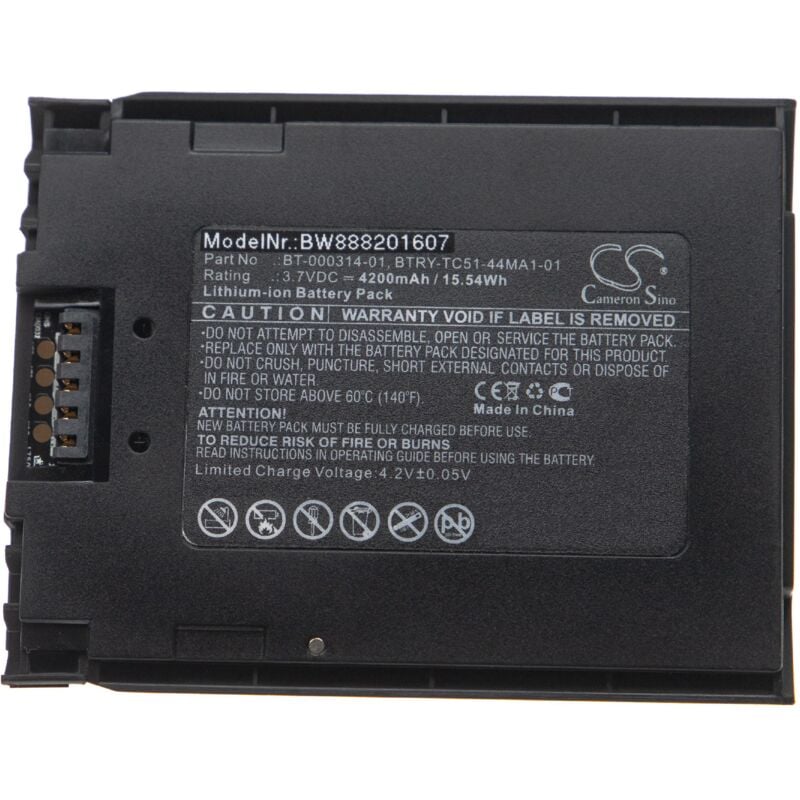 Vhbw - Batterie remplacement pour Zebra BT-000314-01, BTRY-TC51-43MA1-01, BT-000314A pour ordinateur handheld (4200mAh, 3,7V, Li-ion)