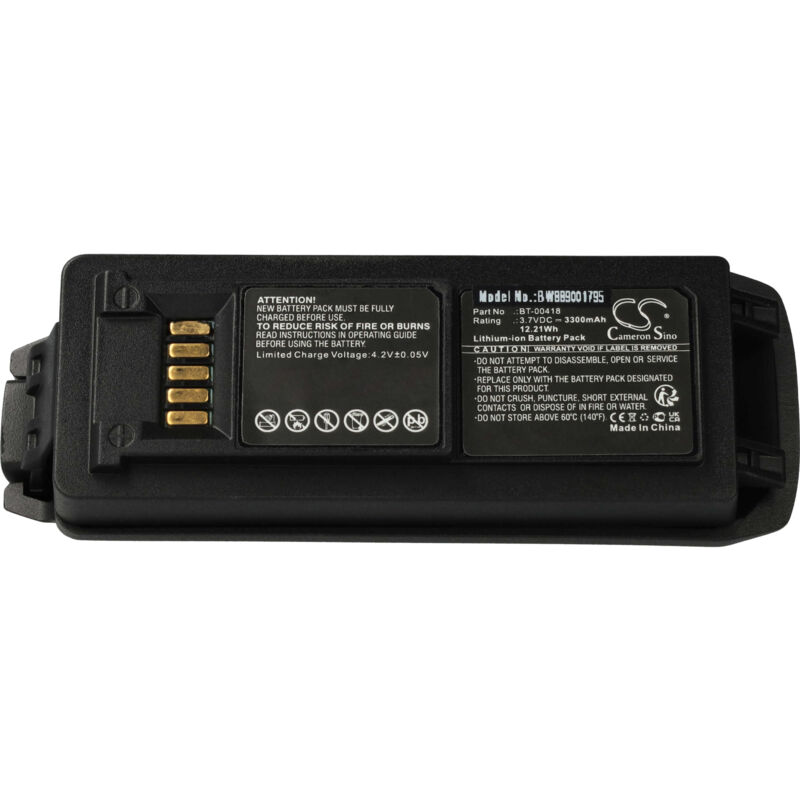Vhbw - Batterie remplacement pour Zebra BTRY-MC2X-35MA-01, BT-00418, BTRY-MC2X-49MA-01 pour scanner de code-barre pos (3300mAh, 3,7V, Li-ion)