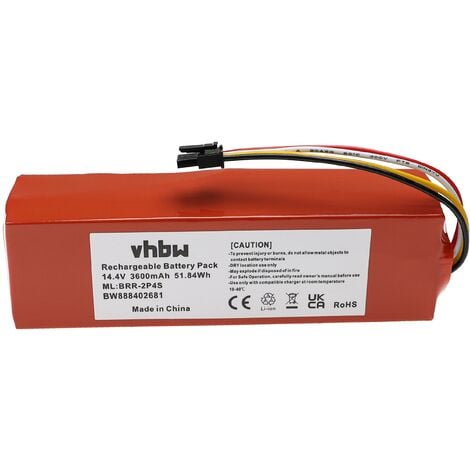 vhbw Batterie robot électroménager (3600mAh, 14,4V, Li-ion) compatible avec Xiaomi Empty Wash Fill Dock pour S8 Pro Ultra EWFD07HRR, Millet Sweeper