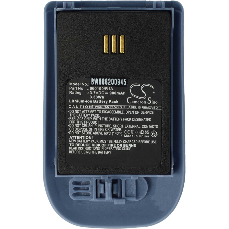 Vhbw - Battery compatible with Alcatel Omnitouch 8118, 8128 Wireless Landline Phone (900 mAh, 3.7 v, Li-Ion) blue incl. Rear Cap