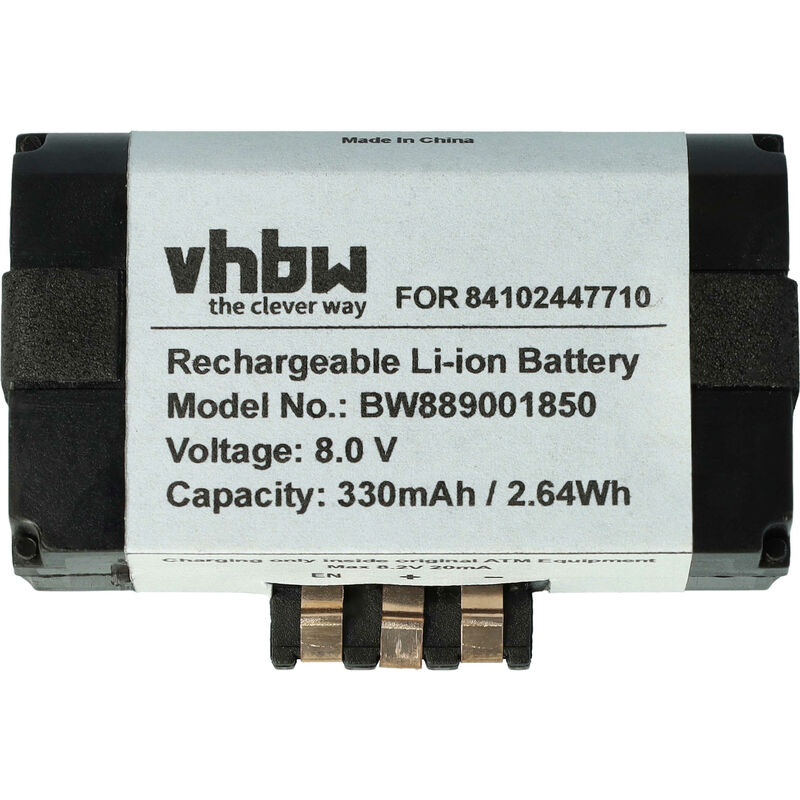 Vhbw - 1x Battery compatible with bmw 2er F46 218d (2E51/B47), 216i (2D91/B38), 216d (2E31/B37), 214d (2E11/B37) Vehicle (330mAh, 8 v, NiCd)
