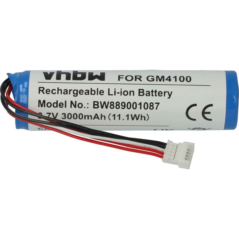 vhbw Battery compatible with Datalogic Gryphon GM4130-WH-433K1, GM4130-WH-433K2 Barcode Scanner POS (3000mAh, 3.7 V, Li-ion)