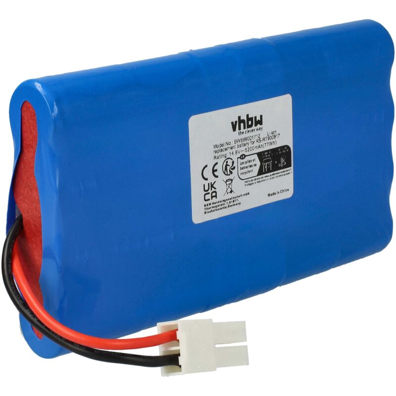 Vhbw - Battery compatible with Rowenta Smart Force Cyclonic Explorer RR8155, RR8147 Home Cleaner (5200mAh, 14.8 v, Li-ion)