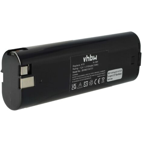 vhbw Battery compatible with Ryobi BD1020CR, BD1020, BD1020CD Power Tools (2100 mAh, NiMH, 7.2 V)