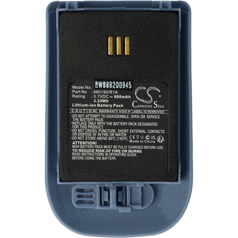 vhbw Battery compatible with Ericsson DT690, DT692 Wireless Landline Phone (900 mAh, 3.7 V, Li-Ion) blue incl. Rear Cap