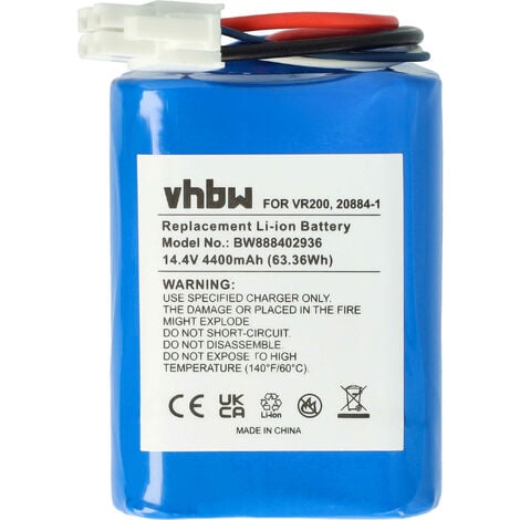 vhbw Battery compatible with Vorwerk Kobold VR200 Home Cleaner (4400 mAh, 14.4 V, Li-Ion)