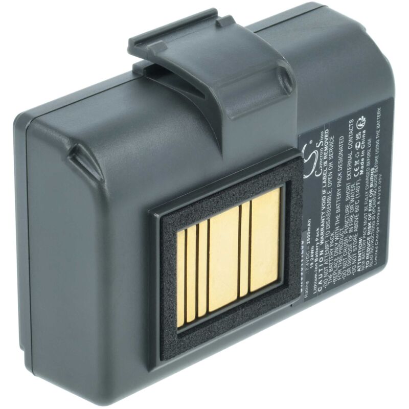 Vhbw - Battery compatible with Zebra ZQ610HC, ZQ620, ZQ620HC, ZQ630 Printer Copier Scanner Label Maker (2600mAh, 7.4 v, Li-Ion)